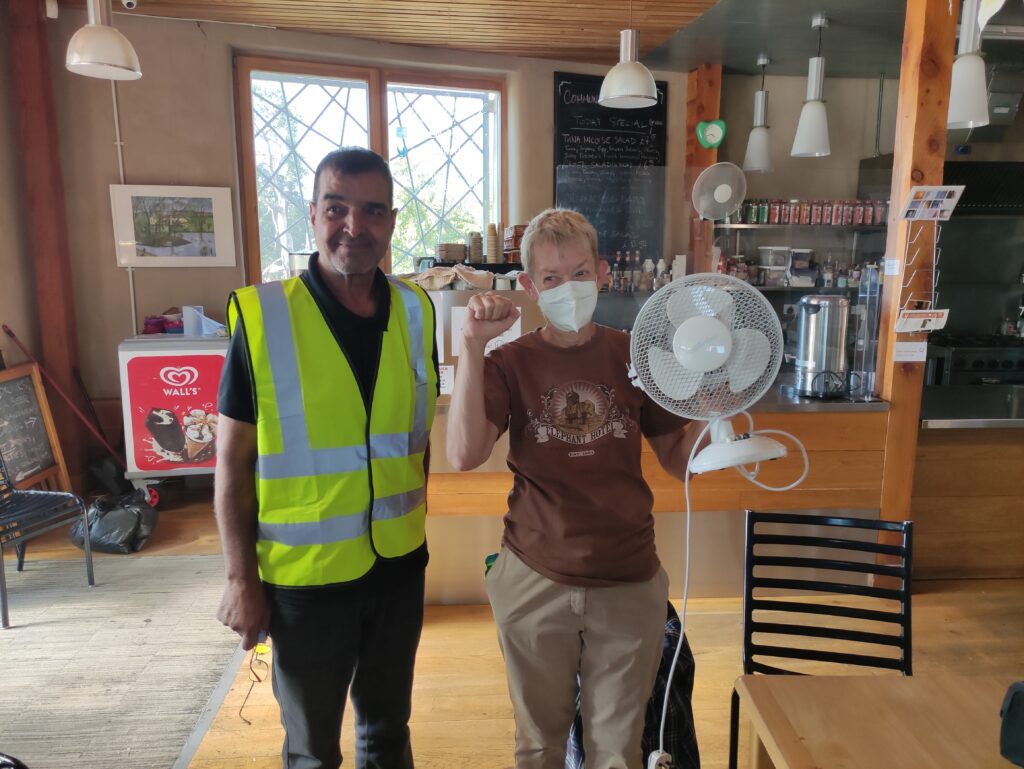 We helped someone fix a fan