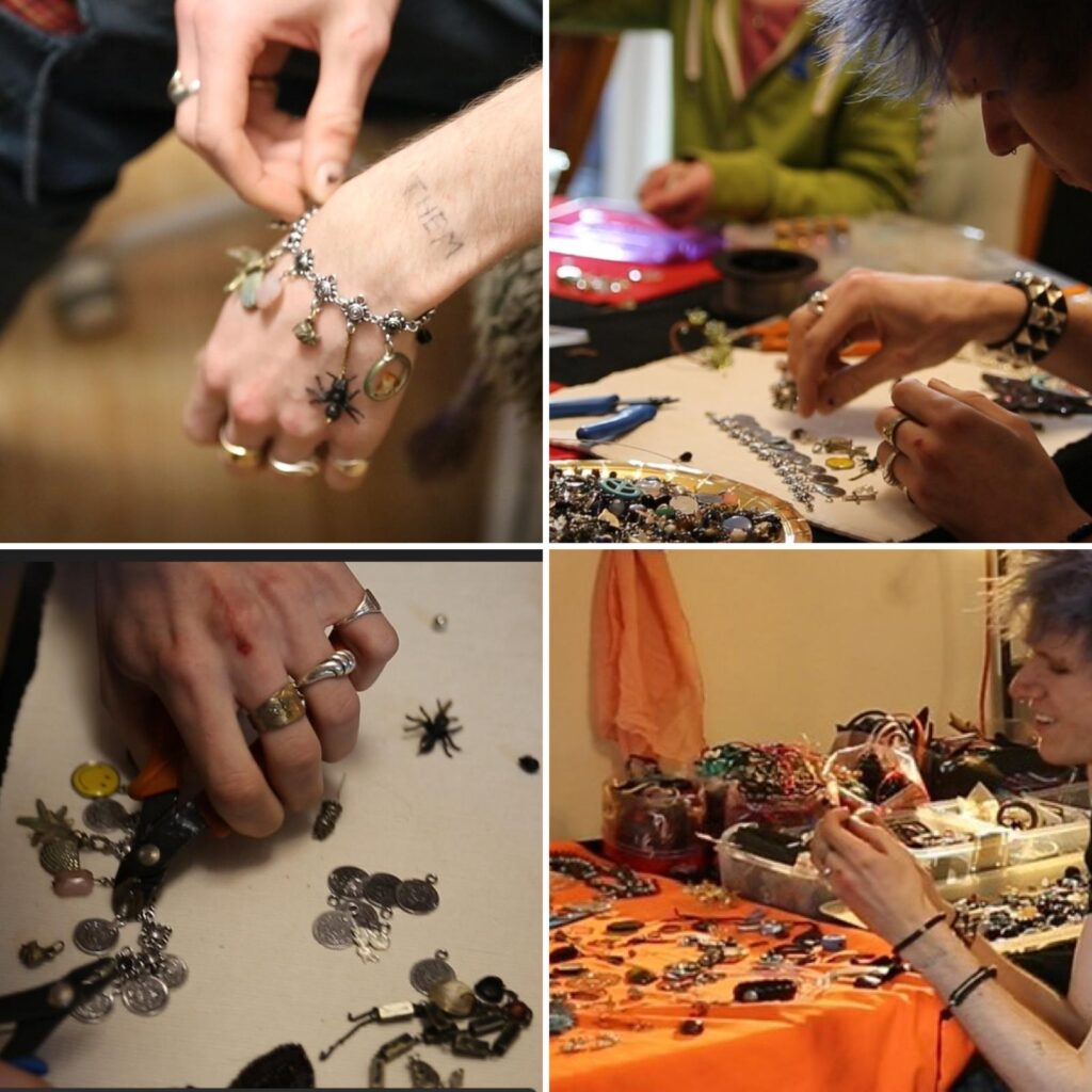 Jewellery upcycling collage