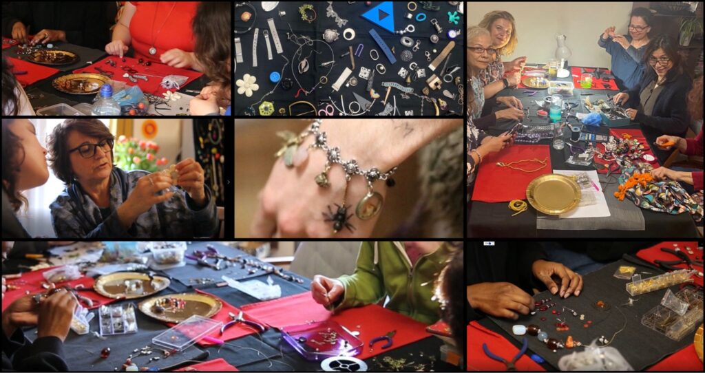 Jewellery upcycling collage